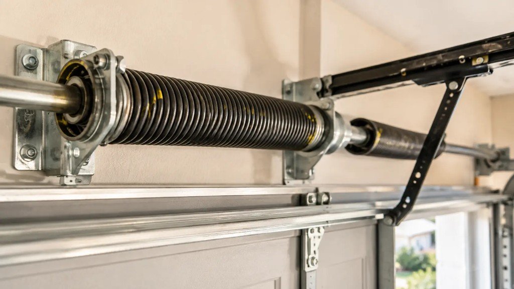 Inspecting noisy garage door tracks and rollers in Midland TX