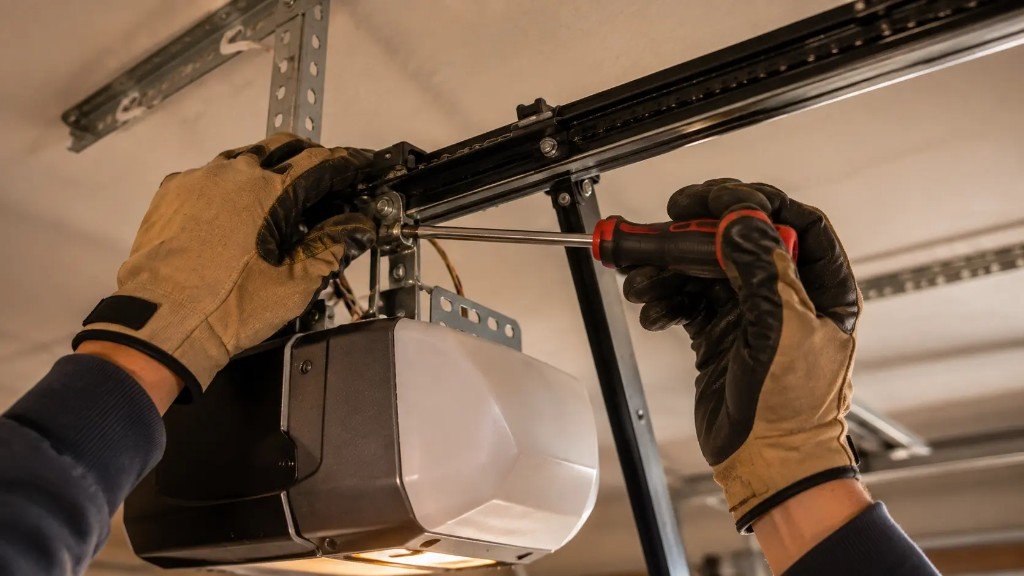 Aligning and cleaning garage door safety sensors in Midland TX
